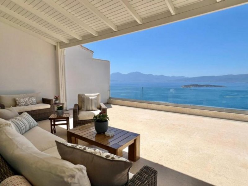 Ellinika MIT VIDEO! Kreta, Ellinika: Villa mit Meerblick, Gästestudio und Pool in der Nähe von Agios Nikolaos zu verkaufen Haus kaufen